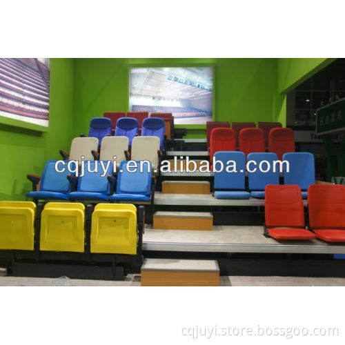 Chinese indoor arena gym bleachers with plastic arm seat/chair stadium JY-6211